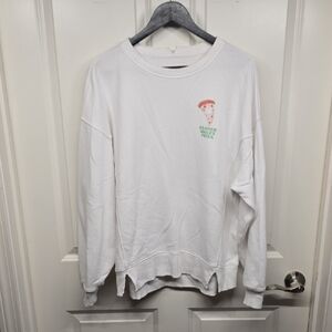 aerie "Smiley Pizza" The Chill Crew Sweatshirt